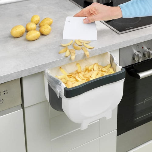 Cesto Tacho De Basura Plegable Silicona Para Mesada Mesa