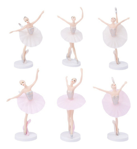 Figura De Bailarina De Ballet Para Adorno De Pastel, 6 Pieza