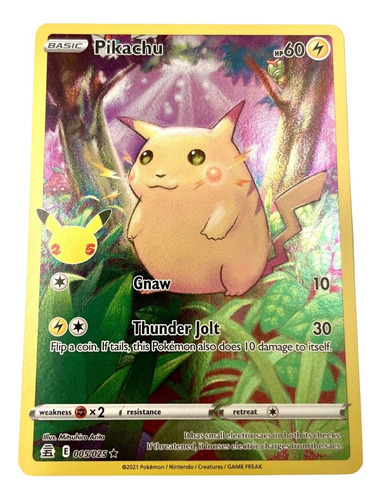 Pokemon Pikachu Holo 005/025 Celebrations Rare Full Art Tcg