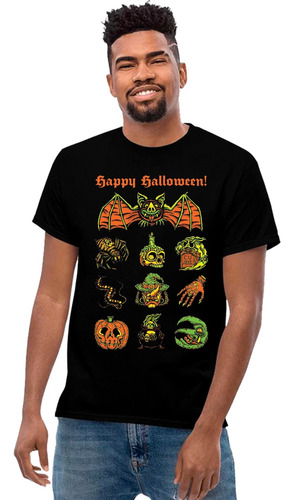 Playera Halloween Day Diseño 116 Calabazas Terror Beloma 