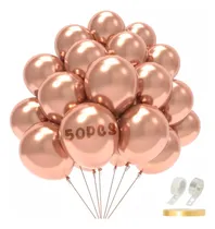Comprar Kit De Globos Decoracion Fiesta Globos Cromados 50 Metalicos