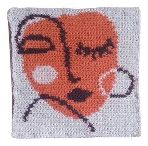 Paño Cuadro/tapiz Silueta Rostro Mujer. Tamaño Mediano
