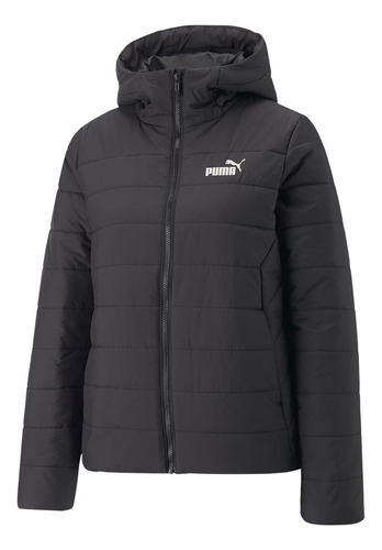 Chamarra Puma Ess Hooded Padded Jacket Negro Para Mujer