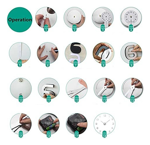 Reloj De Pared 3d Grande Moderno De Cuarzo Y Aluminio Savefree
