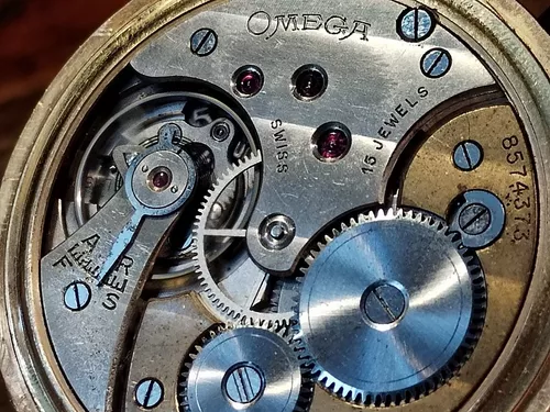 Reloj Reloj De Antiguo Omega Chapado En Oro
