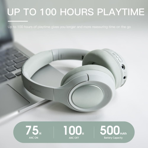 Audifonos Inalambricos Ikf, Bluetooth 5.3, Anc, Color Cian