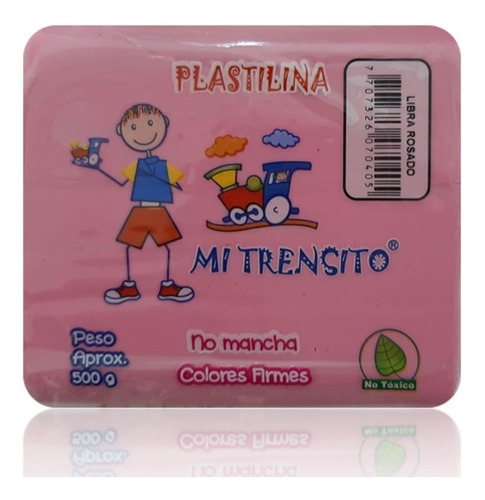 Plastilina En Barra Mi Trensito Rosado 500gr  *5 Und