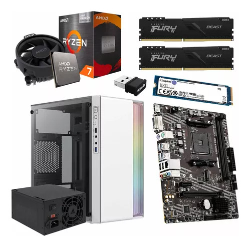 Pc Gamer Para Ensamblar Ryzen 7 5700g 32gb Ram 1tb Ssd M.2 0 Tb A520m K V2