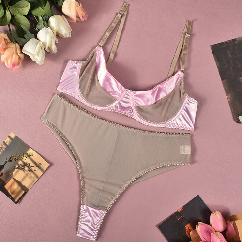 Conjunto De Ropa Interior De Encaje Para Mujer, Conjunto Cas