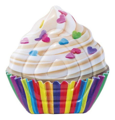 Flotador Inflable Cupcake Realista Para Alberca Intex Blanco