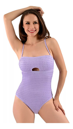 Traje De Baño Completo Para Mujer Marca Maui & Sons Lila / Mod. 224473 Eg