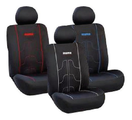 Cubreasiento Momo Negro Y Rojo Mod 021