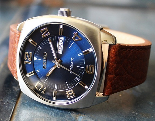 Relógio Seiko Recraft Automatico Azul Snkn37 Usado Perfeito.