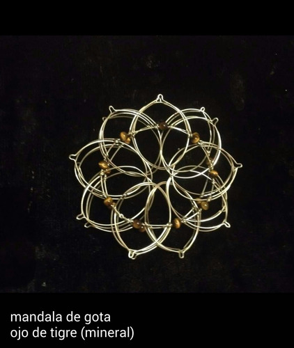 Mandala Tridimensional Sencilla Plata Alemana