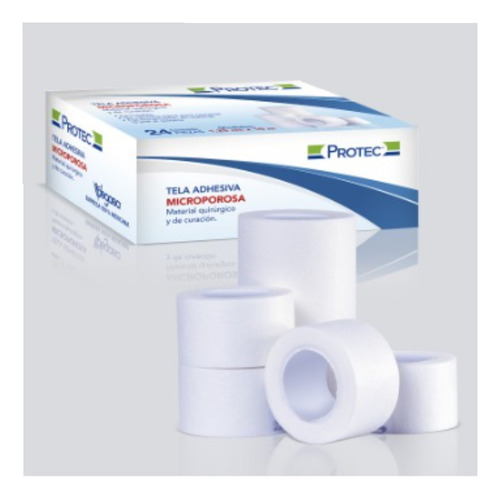 Cinta Adhesiva Microporosa Protec 1.25 Cmx 10 Mts, Caja 24pz