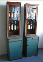 Comprar Antiguo Par De Vitrinas Exhibidor Campo Rústico Aparador
