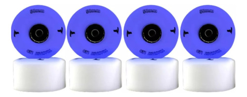 8 Rodas Traxart (quad) 58mm 83a C/ Led + Brinde 16 Rolamento