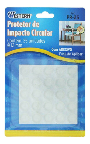 Protetor De Impacto 12mm 25 Un Com Adesivo Pr-25 Western