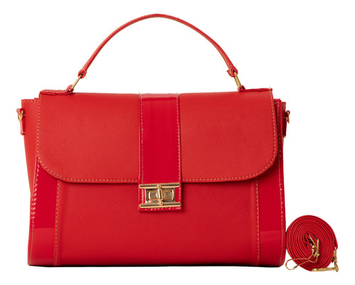 Bolso De Mujer Fana Clara Color Rojo Preciosa M3861 !!!