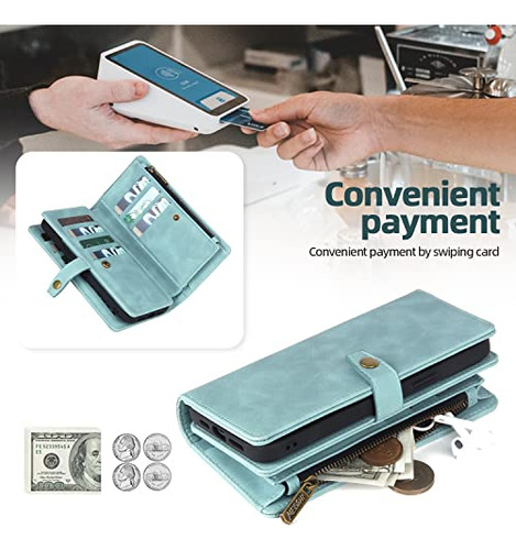 Funda Cartera Para Galaxy S23 Plus S23+ 5g Azul 6.6 PuLG