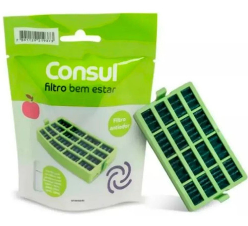 Imagem 1 de 6 de Filtro Desodorizador Geladeira Consul Bem Estar Kit 2 Peças