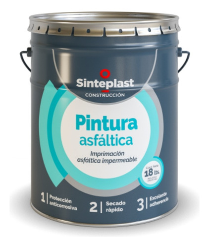 Pintura Asfáltica 18lts Sinteplast Aislación Hidrófuga