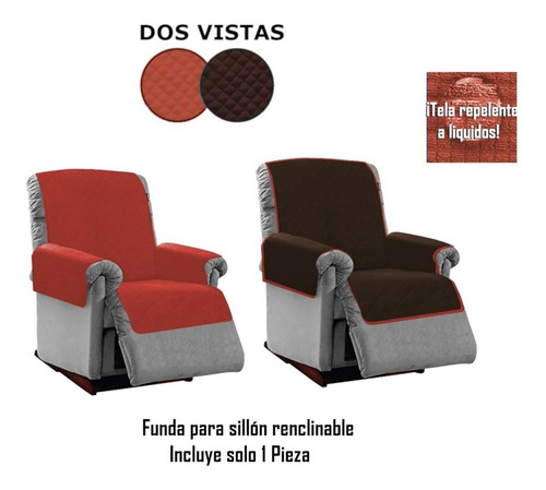 Funda Cubre Sillón Reposet Sillón Reclinable 2 Vistas