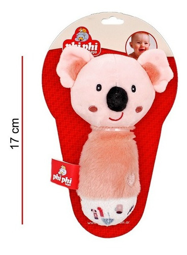 Imagen 2 de 6 de Sonajero De Peluche Koala Para Bebe Phi Phi Toys 8706 Edu