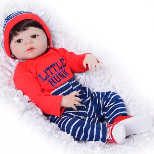 Bebe Reborn Menino 100% Silicone 57 Cm- Edu- Pronta Entrega