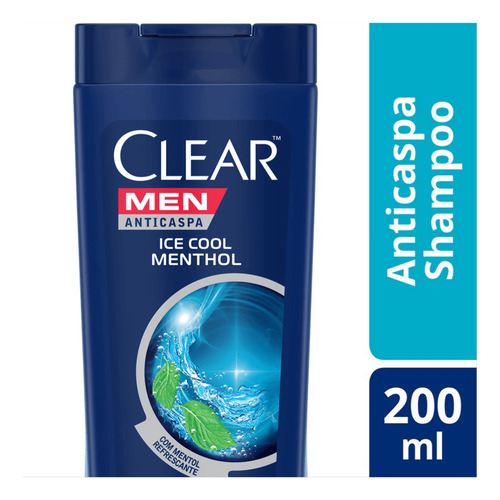 Shampoo Anticaspa Clear Men Ice Cool Menthol 200ml