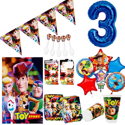 Kit Decoracion Toy Story Para 24 Niños 139 Articulos+obsequi