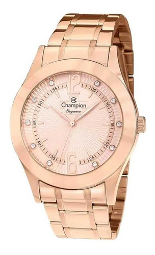 Relógio Feminino Champion Elegance Rosê Original 50 Metros
