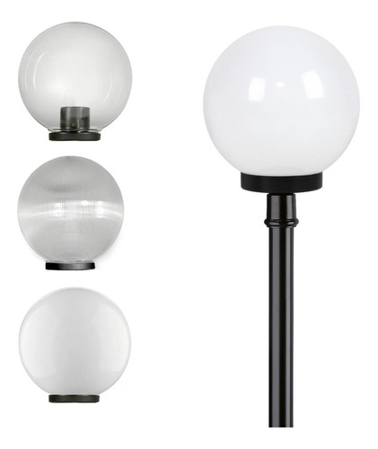 Globo 30cm Luces Para Jardin Exterior Apto Led Para Columna