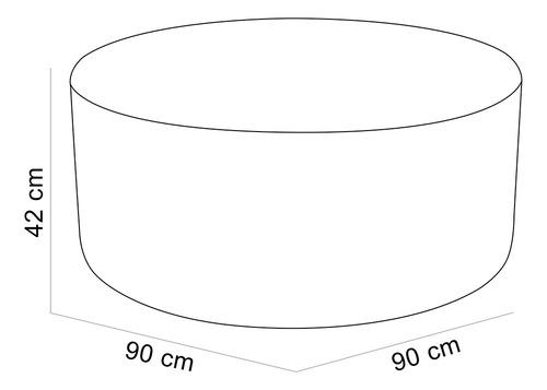 Puff Redondo Orgânico Para Living 90cm Lola Bouclê Terracota