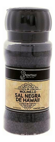 Pontino Condimento Sal Negra De Hawaii Molinillo, 650 G, 650