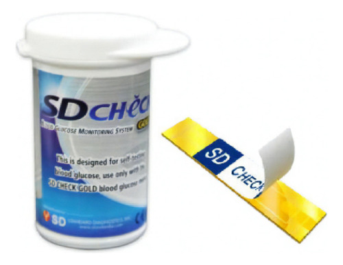 Tiras Reactivas Para Glucometro Sd Check Caja Con 50 Piezas Azul