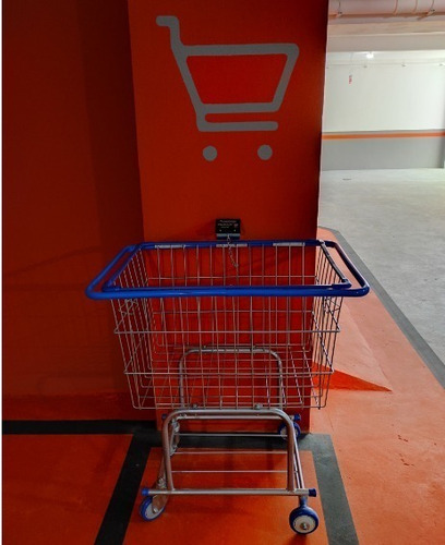 Carrinho De Compras 140 Litros Com Proteção Lateral