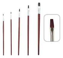 Comprar Set De 5 Pinceles Chatos Van Orley Nros 0 - 3 - 6 - 9 - 12