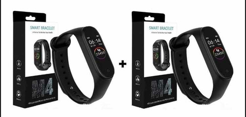 Kit 2 Relógios Inteligentes Smartband M4 C/ 2 Pulseiras Cada