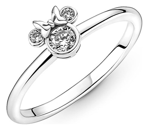 Anillo Minnie Mouse De Disney - Plata S925 -circonita Cúbica