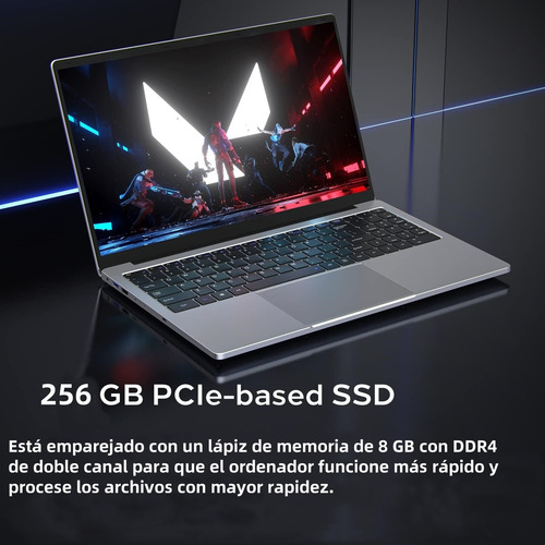Barato Laptop Pulgadas 14.1 Ram 8gb+256gb Ssd Celeron N4000 Plateado