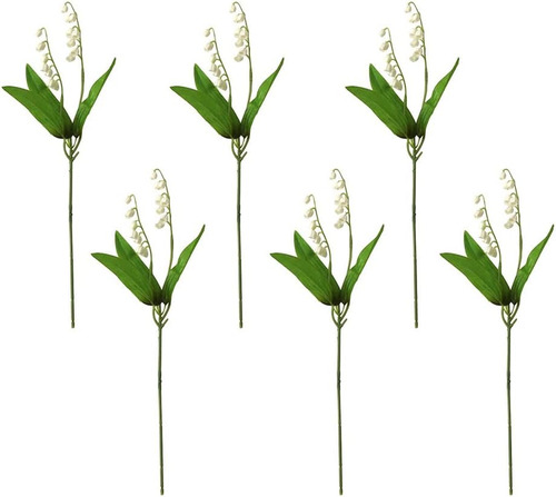 6pcs Artificial Flower Lily Of The Valley Convallaria