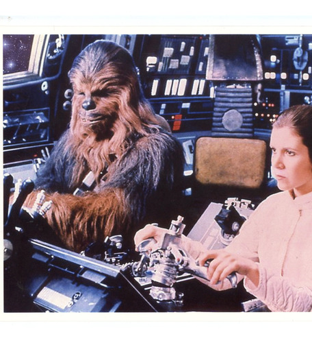 Star Wars, Princesa Leia Con Chewbacca, Foto Original