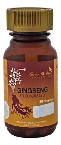 Ginseng Rojo Coreano X 50 Caps Pot Física- Mental- Sexual Sabor Natural