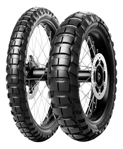 Par Pneu Moto 90/90-21 + 150/70r17 Karoo 4 Metzeler