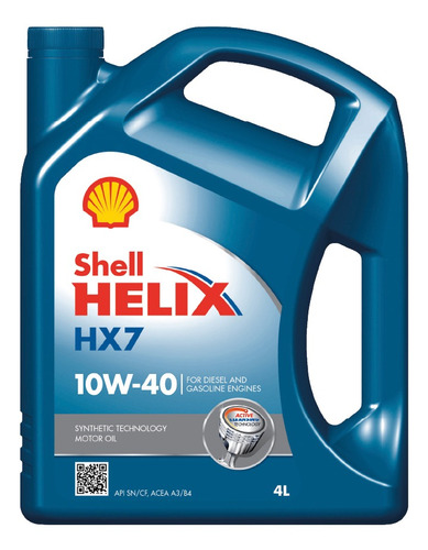 Imagen 1 de 5 de Cambio Aceite Shell Hx7 10w40+ F Aceite + Coloc 4l,