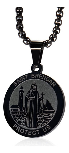 Collar Wolentty Saint Brendan 1 Colgante De Medalla Católica