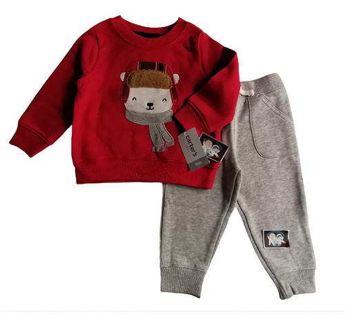 Conjunto Carter's Para Bebé Niño Buzo Y Jogger En 9 Meses. 