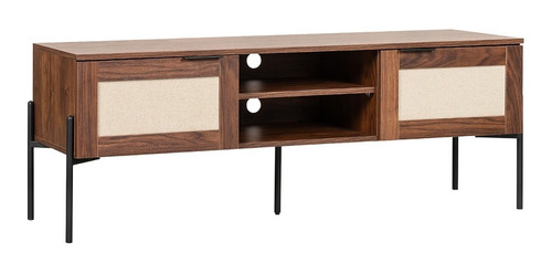 Mueble Tv Mundo In Imperia Centro Entretenimiento 150x40 Cm Color Nogal