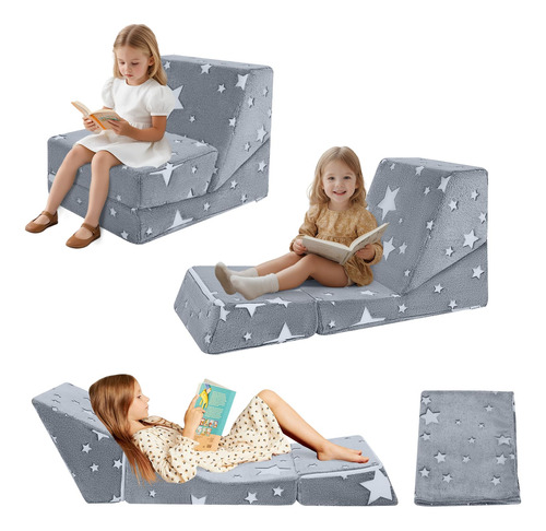 Sofá Plegable Para Niños, Reclinable, Cama De Espuma Sala